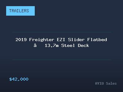 2019 Freighter EZI Slider Flatbed — 13.7m Steel Deck